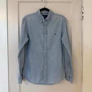 Ralph Lauren Men’s Light Wash Denim Button Down - Size Medium